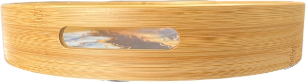 Поднос бамбуковая декорированная круглая 30 см 7108200005 Eurogold