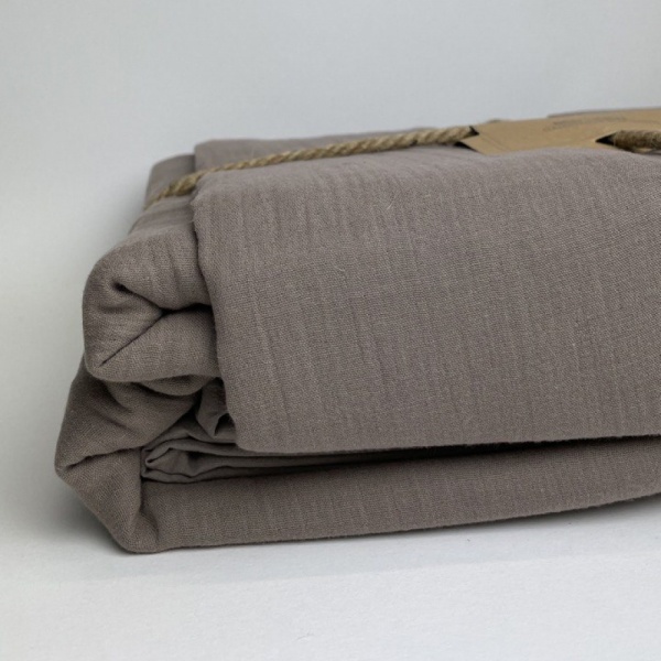 Комплект постельного белья Muslin Сoffee 2.0 кофейный SoundSleep 