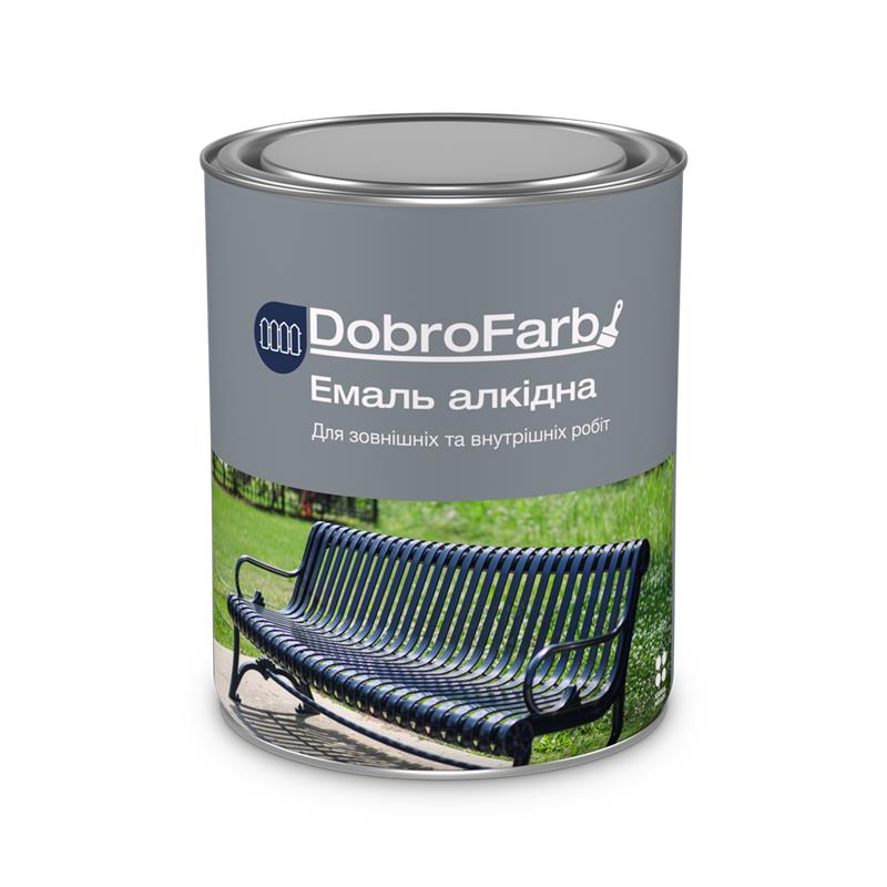 Емаль алкідна DobroFarb червона глянець 0,8кг