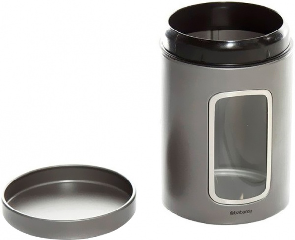 Банка з кришкою Window Canister 1,4 л платина Brabantia
