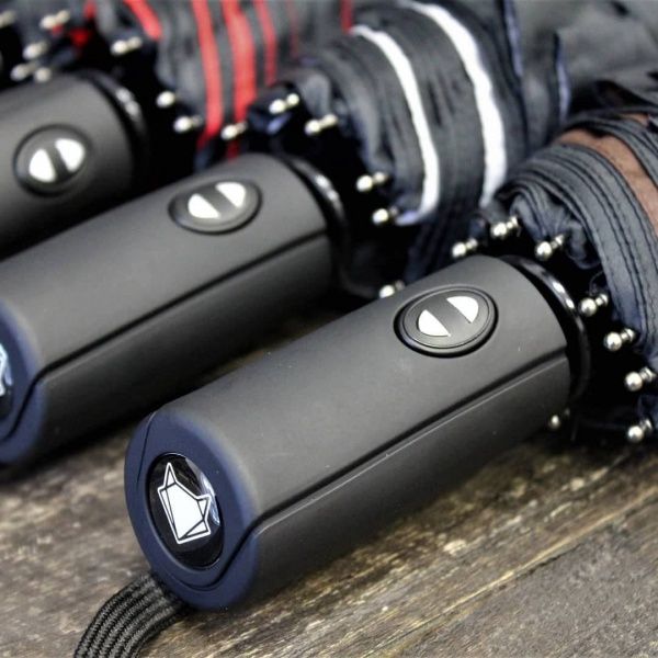 Зонт KRAGO с двойным куполом коричневый 