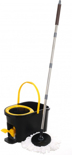 Комплект швабра и ведро с автоматическим отжимом для уборки Apex Espresso Plus 