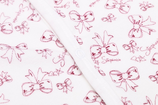 Человечек для девочки Моя планета Бантики Кмб801-1 р.56 белый с красным 