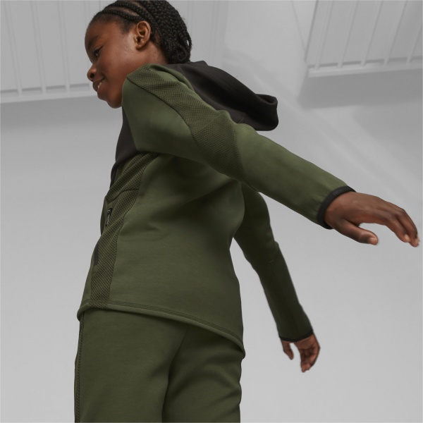 Джемпер Puma EVOSTRIPE FULL-ZIP HOODIE DK B 67627731 р.176 зелений