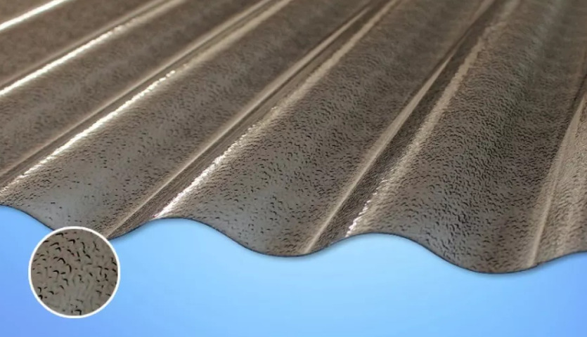 Гофрований монолітний полікарбонат TOMO Plex 1,1x1045x2000 мм хвиля текстурований бронзовий