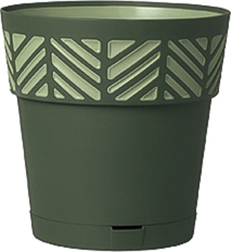 Горшок пластиковый Stefanplast Opera Orfeo круглый 3,2л темно-зеленый (94502) 