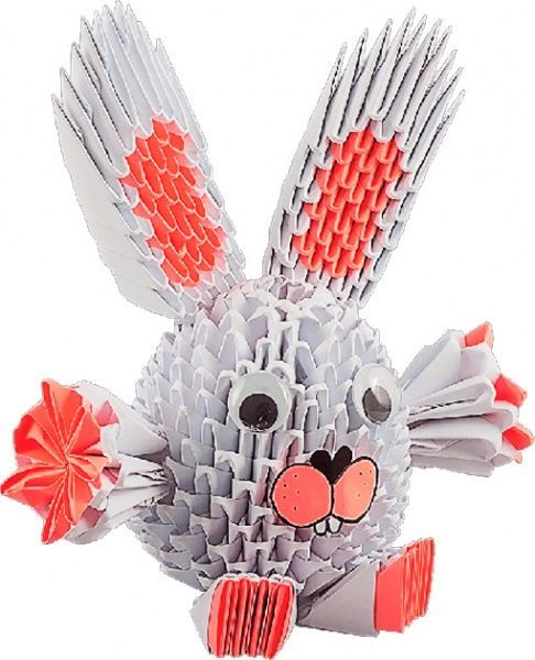 Модульне орігамі Білий зайчик ОМ 6177 Бумагія 