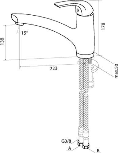 Смеситель для кухни AM PM Sense F7500000