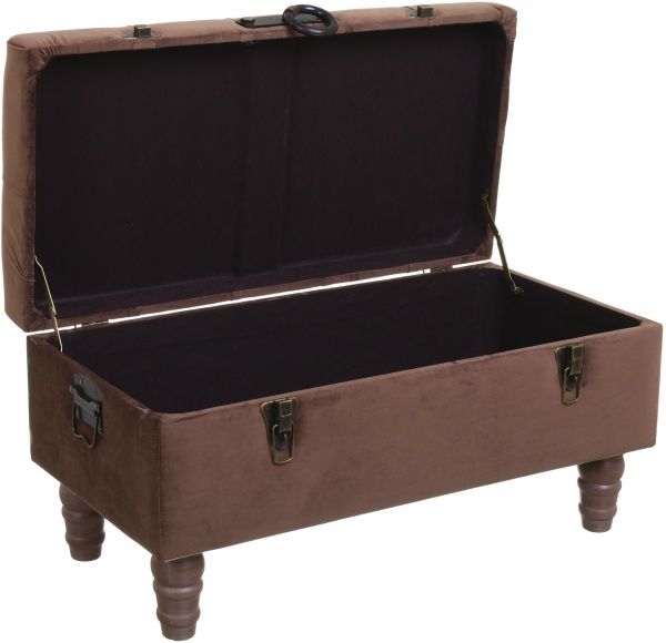 Сундук-пуф Shic B коричневый, 71,5х37х36,5 см велюр 