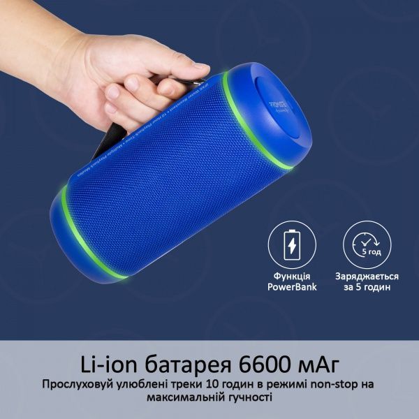 Портативна колонка Promate Silox-Pro 30W IPX6 2.0 blue 
