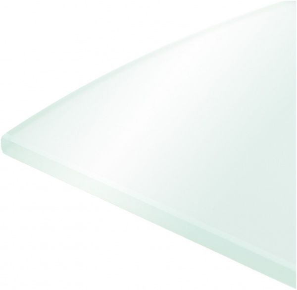 Полка стеклянная МТ радиусная 250x250 мм белый 