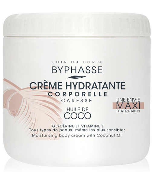 Крем для тіла Byphasse зволожувальний з кокосовою олією 500 мл