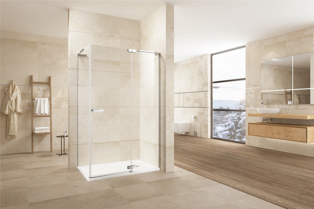 Душевое ограждение EGO LEX 120x90x190 см, стекло прозрачное 8мм, хром