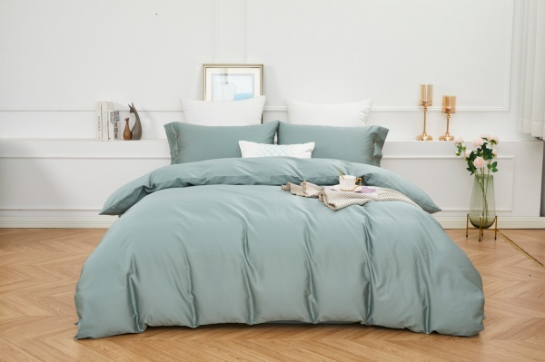 Комплект постільної білизни Solido 2 зелений La Nuit 