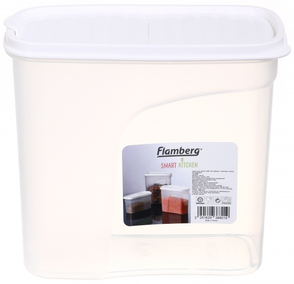 Ємність для зберігання Sand 1,8 л молочна Flamberg Smart Kitchen