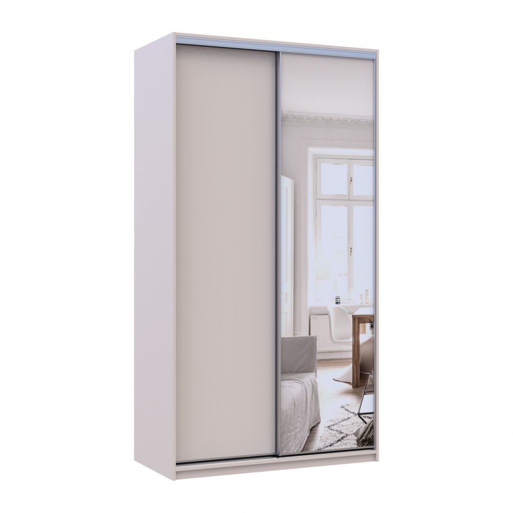 Шкаф-купе Сити Лайт Doros зеркалоДСП 1,2 м 1200x600x2250 мм кашемир двери / ДСП/зеркало