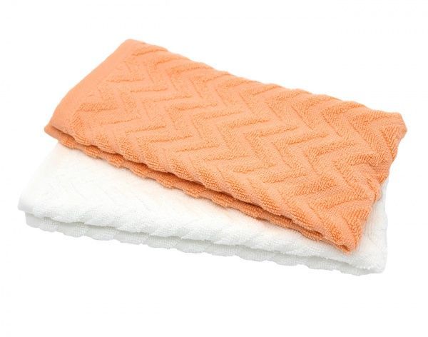 Набір рушників Зигзаги (2 шт.) 40x60 см молочний/ персиковий Simi 