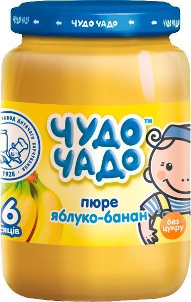 Пюре з яблука та бананів 170 г Чудо-Чадо 