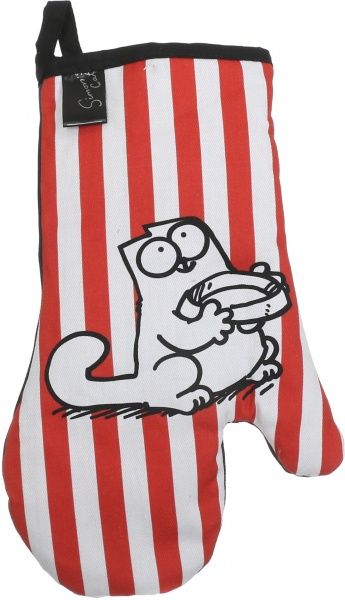 Рукавичка-прихватка 2251960276013 18x32 см червоний із білим Simon's Cat 