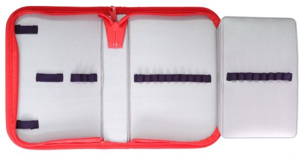 Пенал 1 отворот College 99106 CLASS фиолетовый с красным