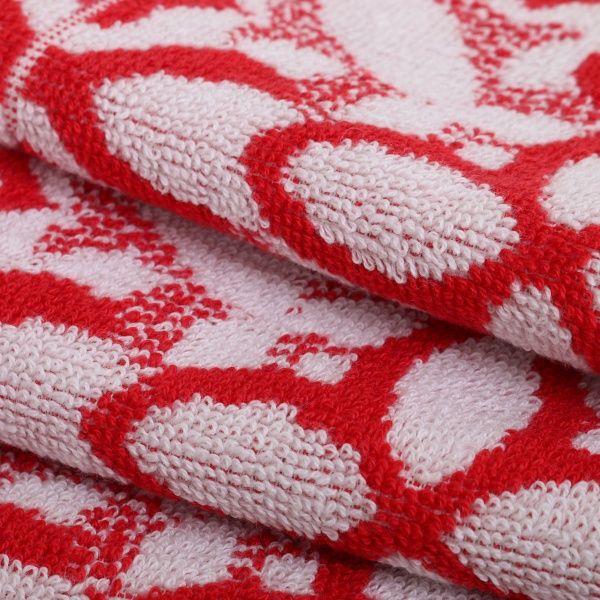 Рушник кухонний Thali 50x50 см Lasa червоний із білим 
