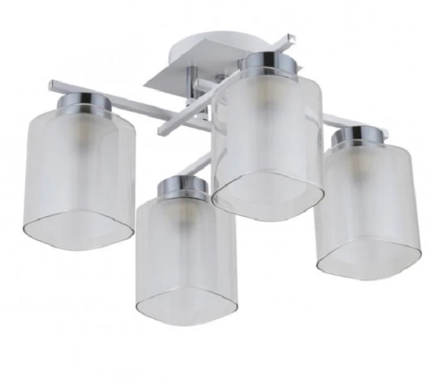 Люстра Miorro Fortuna метал/скло 4x40 Вт E27 хром 51-311-001