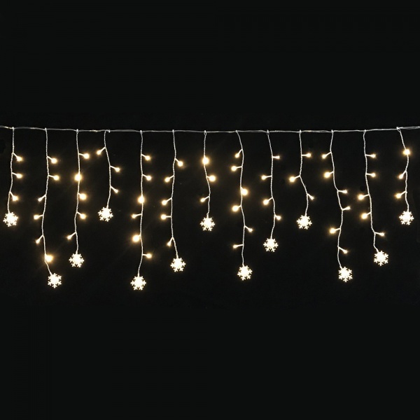 Электрогирлянда SHLigts Бахрома (DICLD-100WW-C) встроенный светодиод (LED) 100 ламп 1,7 м 