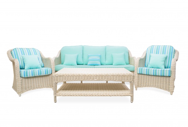 Комплект меблів Cruzo Java Kubu white зі штучного ротангу білий 