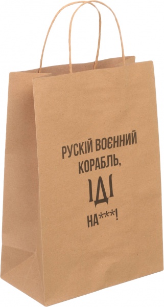 Пакет подарочный Корабль крафт L