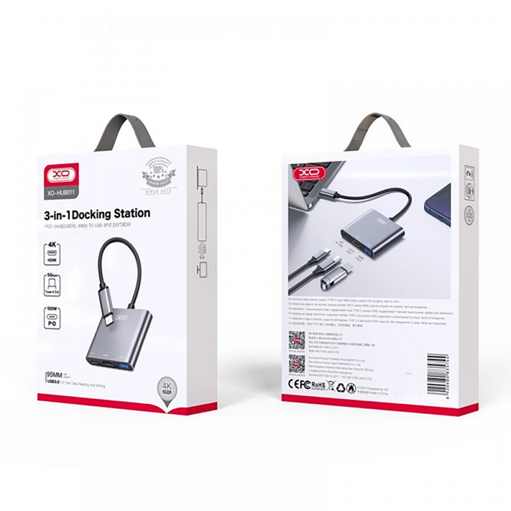 USB-хаб Xo HUB011 3-в-1