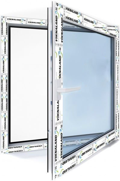 Окно поворотно-откидное VIKNALAND В 58 1000x1000 мм правое 