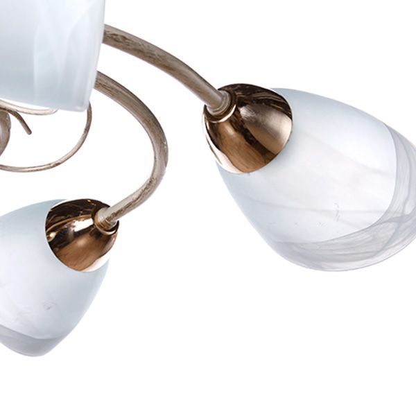 Люстра стельова Vitaluce 5x60 Вт E14 бежевий із золотим V3663/5PL 