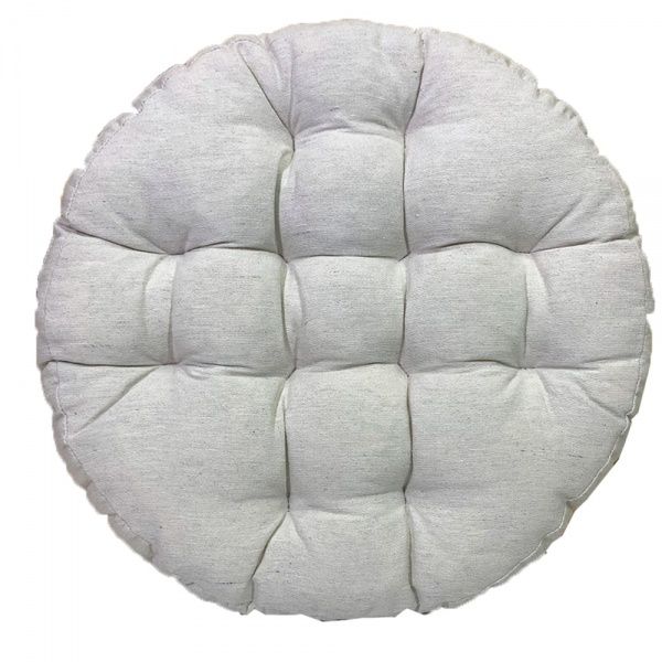 Подушка на стілець кругла моллі зі штучного льону