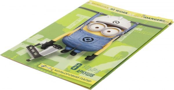 Бумага цветная Despicable Me 8 цветов Перо