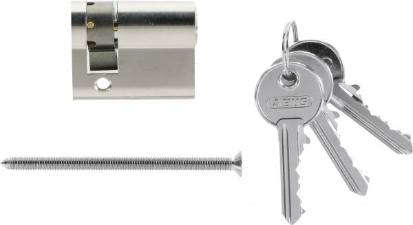 Цилиндр Abus E45 10x30 ключ-половинка 40 мм матовый никель