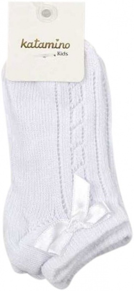 Носки детские для девочек KATAMINO K23009 р.9-10 белый 