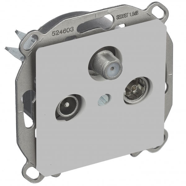 Розетка TV+R+SAT кінцева Siemens Line IP20 алюміній 5TG12522