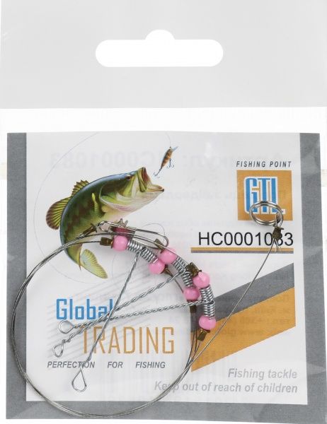 Поводок GTL 30 см 1 шт. с отводами