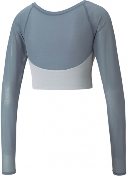 Футболка Puma STUDIO Pwrmsh Ottoman CropLS 52099271 р.XS сірий