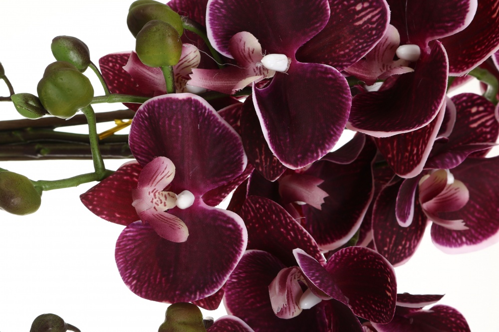 Квітка штучна Орхідея Real Touchперперна в горщику 74 см