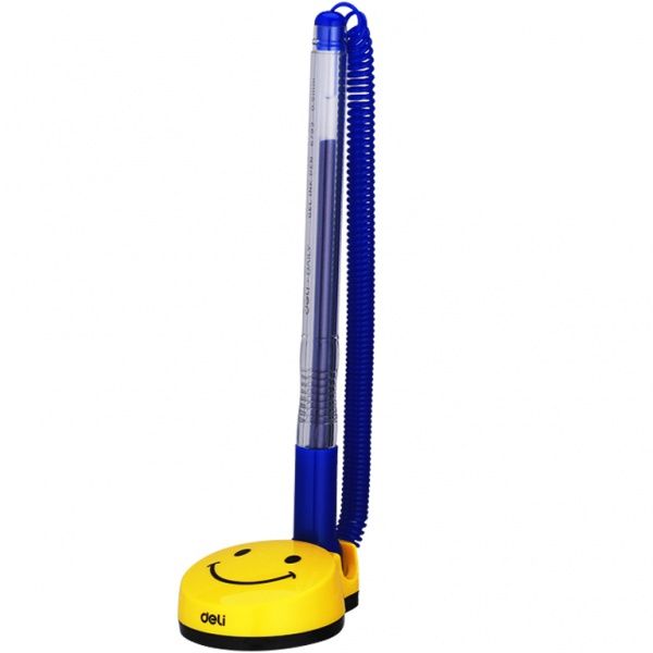 Ручка гелевая Deli Смайл 6793 0,5 мм на подставке синий 