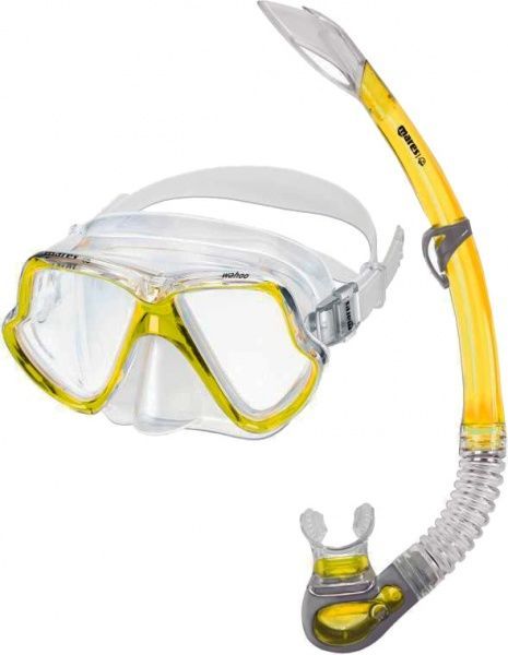 Набор для плавания Mares WAHOO бирюзовый 411745.SFRYLCL р.универсальный желтый