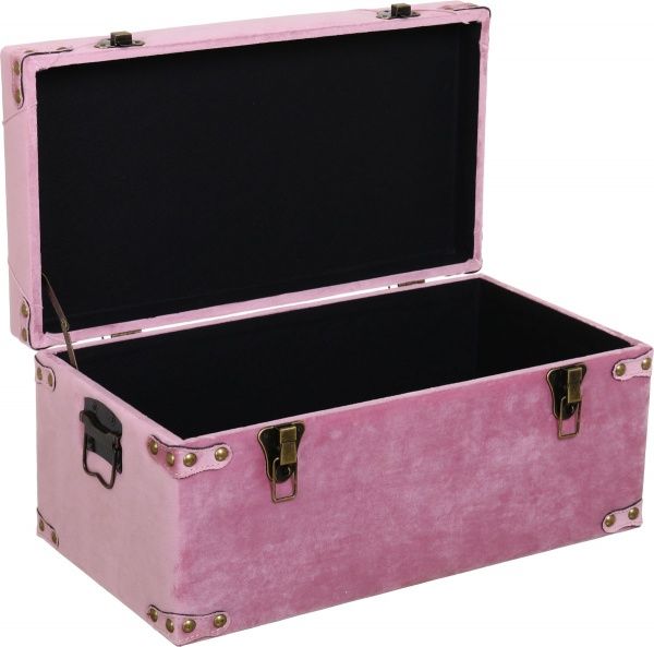 Сундук-пуф Велюр пудровый 57х30х29 см 