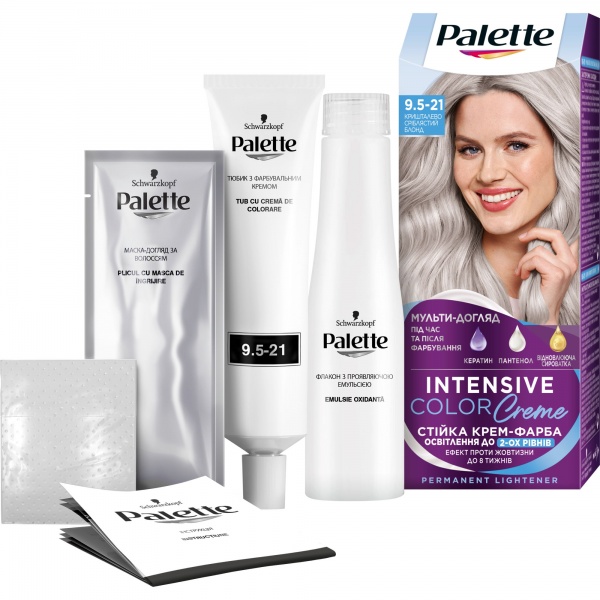 Краска для волос Palette Интенсивный цвет 9.5-21 Кристально-серебристый блонд 115 мл