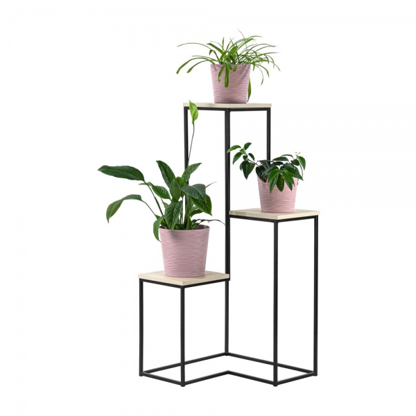 Подставка для цветов Горка 65х60,5x128 см черный 