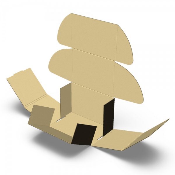 Картонная коробка (Е) + 1 кол. (черный) 147,5x105x100 мм