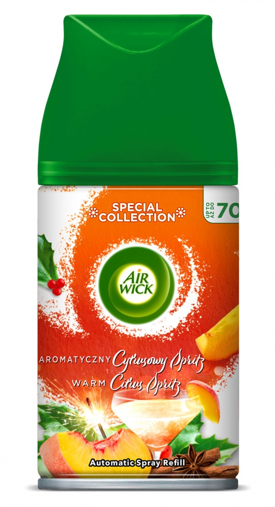 Змінний балон для автоматичного освіжувача повітря Air Wick Freshmatic зігріваючий цитрусовий шпріц 250 мл