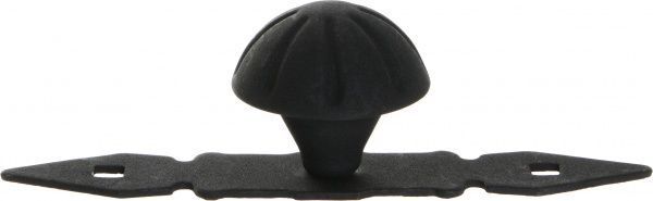 Ручка-скоба кругла на опорі чорний матовий