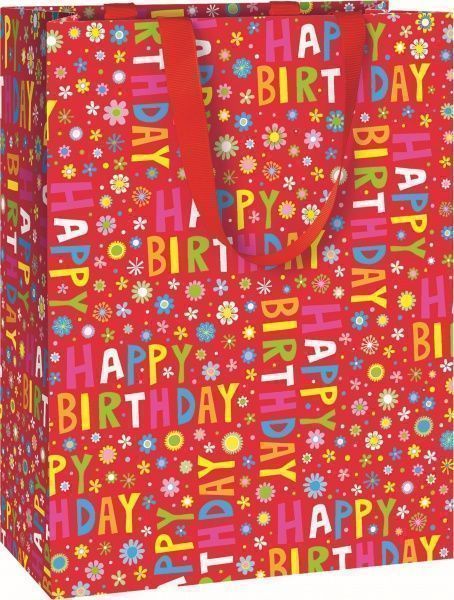 Пакет подарунковий Donata red 25x13x36 см STEWO