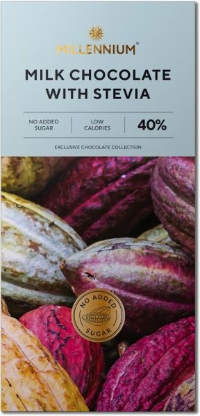 Шоколад Millennium молочний зі стевією 100 г (4820075508906)